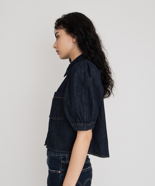 Levi's(リーバイス)の「ALICE SS DENIM BLOUSE DON'T TRIP 4(シャツ/ブラウス・レディース・ダークインディゴブルー・S/M/XS)」の4枚目の写真