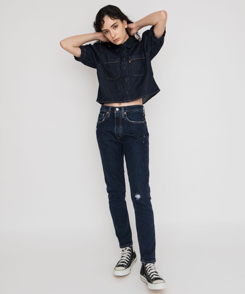 Levi's(リーバイス)の「ALICE SS DENIM BLOUSE DON'T TRIP 4(シャツ/ブラウス・レディース・ダークインディゴブルー・S/M/XS)」の8枚目の写真