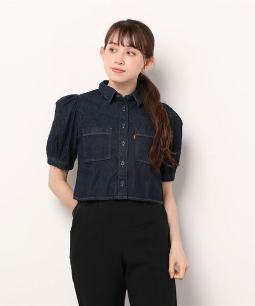 Levi's(リーバイス)の「ALICE SS DENIM BLOUSE DON'T TRIP 4(シャツ/ブラウス・レディース・ダークインディゴブルー・S/M/XS)」の9枚目の写真