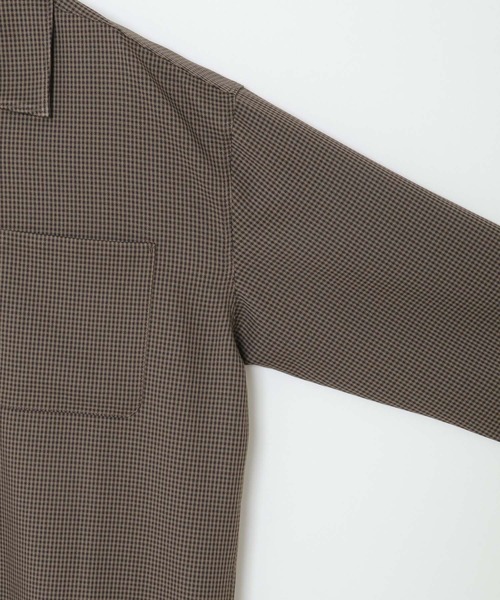 IKKA LOUNGE（イッカラウンジ）の「LANATEC CPOシャツ（シャツ/ブラウス・メンズ・ブラック/ダークブラウン・S/M/L/XL）」の5枚目の写真