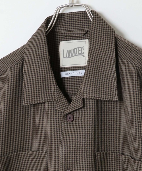 IKKA LOUNGE（イッカラウンジ）の「LANATEC CPOシャツ（シャツ/ブラウス・メンズ・ブラック/ダークブラウン・S/M/L/XL）」の3枚目の写真