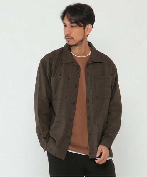 IKKA LOUNGE（イッカラウンジ）の「LANATEC CPOシャツ（シャツ/ブラウス・メンズ・ブラック/ダークブラウン・S/M/L/XL）」の15枚目の写真