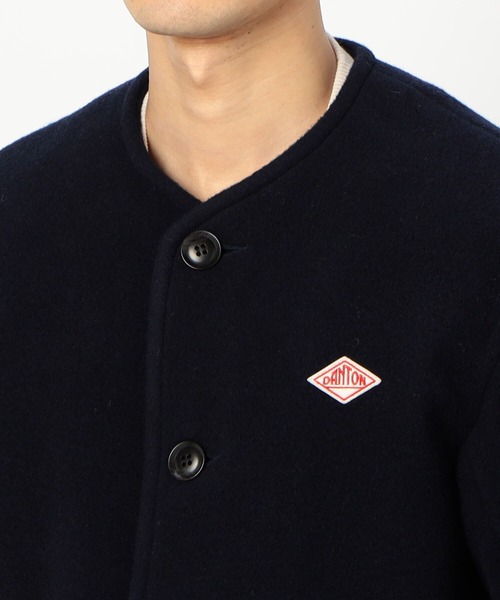 DANTON（ダントン）の「【DANTON】ウールライトパイル カラーレスジャケット MEN（ノーカラージャケット・メンズ・ネイビー/ベージュ・38/42/40）」の7枚目の写真