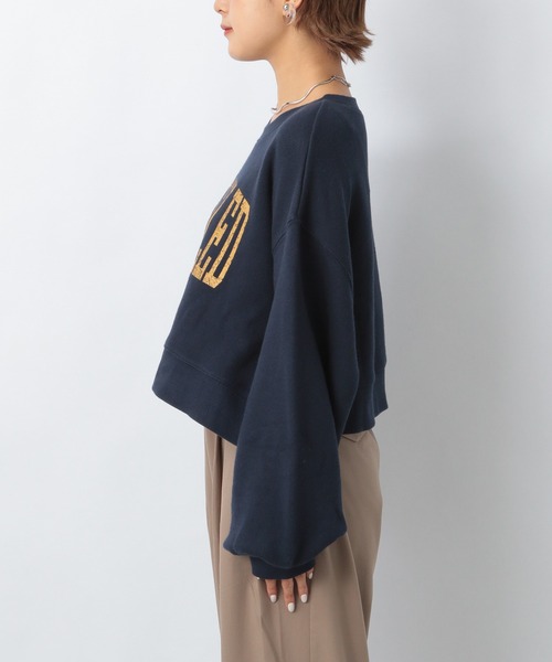 Heather（ヘザー）の「ショート丈ロゴスウェット　236941（スウェット・レディース・ネイビー/グレー/アイボリー・FREE）」の8枚目の写真