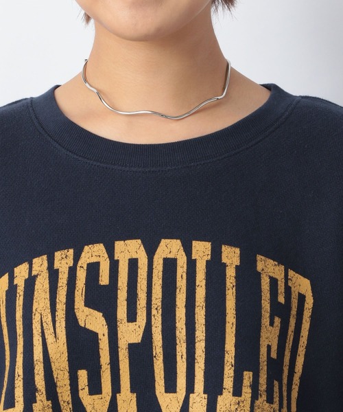 Heather（ヘザー）の「ショート丈ロゴスウェット　236941（スウェット・レディース・ネイビー/グレー/アイボリー・FREE）」の5枚目の写真