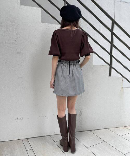 MAJESTIC LEGON（マジェスティックレゴン）の「Ladyサイドベルトスカパン（その他パンツ・レディース・ブラウン/ブラウン系その他2/ブラック系その他・MEDIUM）」の6枚目の写真