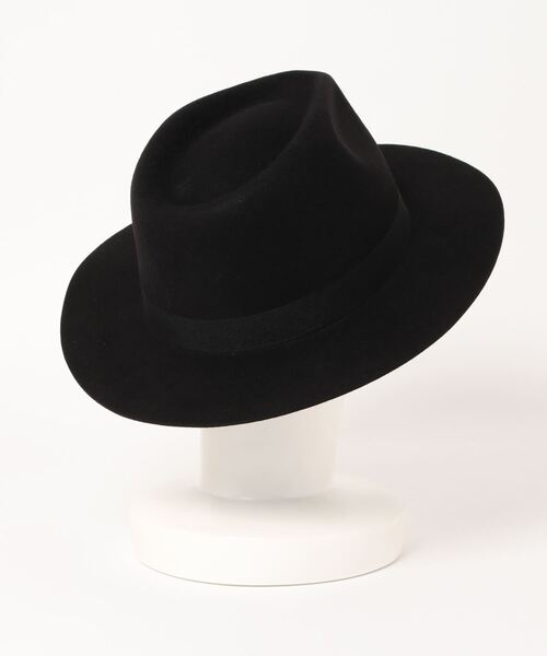 polcadot（ポルカドット）の「WIDE BRIM FELT HAT/ワイド ブリムフェルト 中折れハット（ハット・レディース・ライトグレー/ブラック/ライトベージュ/ベージュ・FREE）」の5枚目の写真
