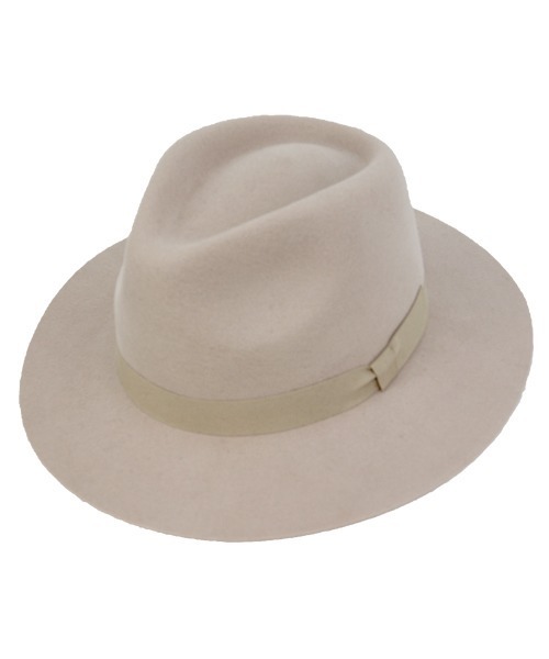 polcadot（ポルカドット）の「WIDE BRIM FELT HAT/ワイド ブリムフェルト 中折れハット（ハット・レディース・ライトグレー/ブラック/ライトベージュ/ベージュ・FREE）」の8枚目の写真