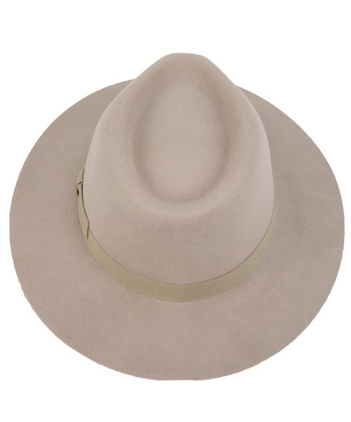 polcadot（ポルカドット）の「WIDE BRIM FELT HAT/ワイド ブリムフェルト 中折れハット（ハット・レディース・ライトグレー/ブラック/ライトベージュ/ベージュ・FREE）」の9枚目の写真