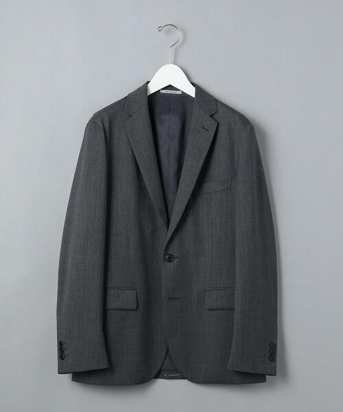 WORK TRIP OUTFITS GREEN LABEL RELAXING（ワークトリップアウトフィッツグリーンレーベル リラクシング）の「WTO TWPU サージ千鳥 スリム スーツジャケット -ウォッシャブル・防シワ・ストレッチ- ＊＊（スーツジャケット・メンズ・ダークグレー/ネイビー・S/44/XL/50/XXS/40/M/46/XS/42/L/48）」の14枚目の写真