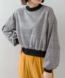 チェックジャガードクロップドプチハイ