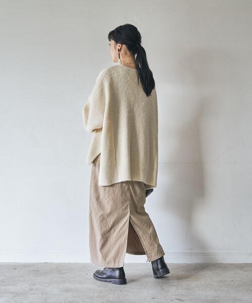 coen（コーエン）の「［洗える］ユルシャギーVネックニットカーディガン（カーディガン/ボレロ・レディース・ダークグレー/ブラウン/オフホワイト・FREE）」の15枚目の写真