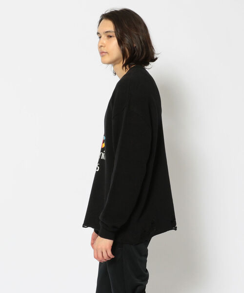 amok（アモク）の「【別注】amok /アモク/ELECTRONIC SPORTS KNIT（ニット/セーター・メンズ・ベージュ/ブラック/ブルー・FREE）」の4枚目の写真