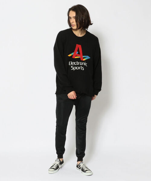 amok（アモク）の「【別注】amok /アモク/ELECTRONIC SPORTS KNIT（ニット/セーター・メンズ・ベージュ/ブラック/ブルー・FREE）」の11枚目の写真