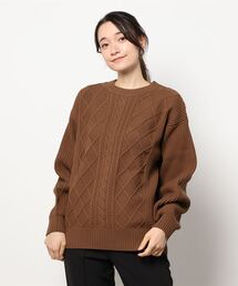 HONEYSUCKLE ROSE | 【HONEYSUCKLE ROSE】洗える軽ふわケーブルニット(ニット/セーター)