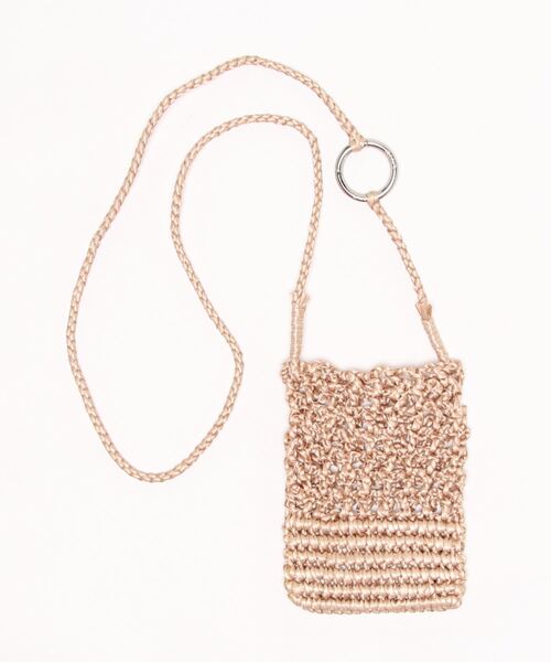 Laugoa（ラウゴア）の「【LAUGOA/ラウゴア】 PRIMULA ミニポシェット（ショルダーバッグ・レディース・ベージュ/グリーン/アイボリー/スミクロ・FREE）」の5枚目の写真
