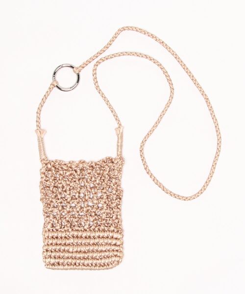 Laugoa（ラウゴア）の「【LAUGOA/ラウゴア】 PRIMULA ミニポシェット（ショルダーバッグ・レディース・ベージュ/グリーン/アイボリー/スミクロ・FREE）」の9枚目の写真