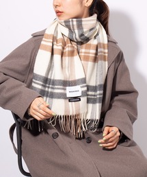 SETUP7（セットアップセブン）の「【SETUP7】オーガニックカシミヤミックスマフラー タータンチェック カシミア NWCH30 FKK（マフラー）」