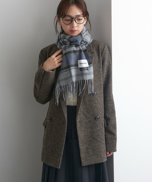 セール】【SETUP7】オーガニックカシミヤミックスマフラー タータン