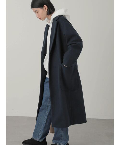 AMERICAN HOLIC（アメリカンホリック）の「BIGポケットドロップショルダーニュアンスコート2（チェスターコート・レディース・ダークネイビー・M/L）」の7枚目の写真