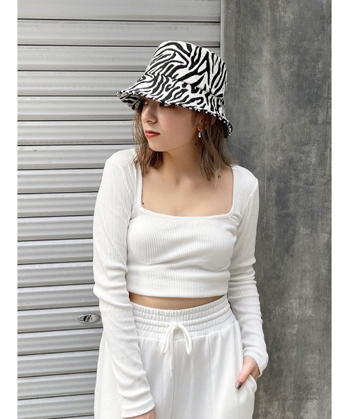 ENVYM（アンビー）の「パターンバケットハット（ハット・レディース・ベージュ/ブラック/ゼブラ・FREE）」の3枚目の写真