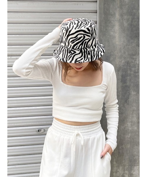 ENVYM（アンビー）の「パターンバケットハット（ハット・レディース・ベージュ/ブラック/ゼブラ・FREE）」の9枚目の写真