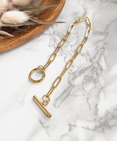 blackdia ocean（ブラックダイヤオーシャン）の「blackdia ocean マンテルペーパークリップチェーンブレスレット（ブレスレット・レディース・シルバー/ゴールド・20.5cm）」の10枚目の写真