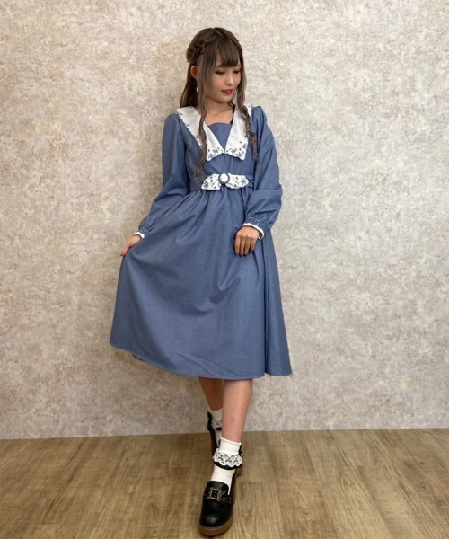 セール フラワー刺繍レトロｏｐ ワンピース Axes Femme Poetique アクシーズファムポエティック のファッション通販 Zozotown