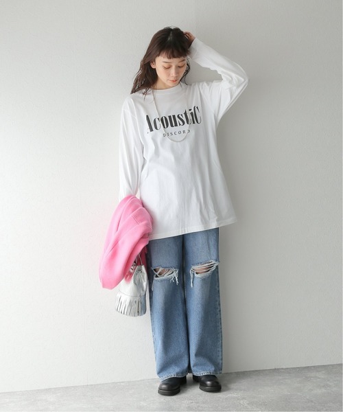 JOURNAL STANDARD（ジャーナルスタンダード）の「■■■ロゴロングTシャツ（Tシャツ/カットソー・レディース・ホワイト/ホワイト系その他・FREE）」の9枚目の写真