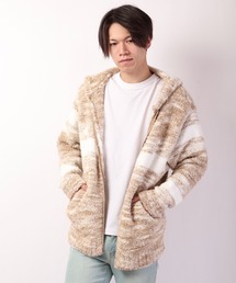 グラデーション ボアZIPパーカー