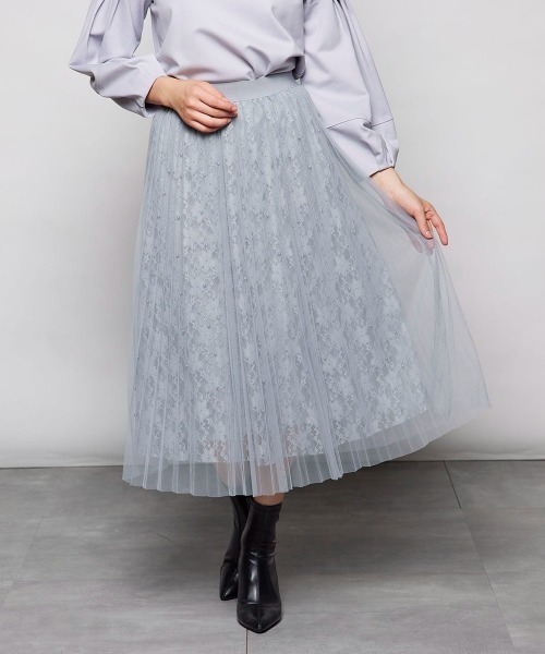パールレースチュールスカート