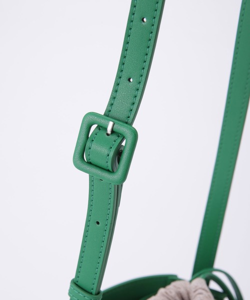 the dilettante（ザ・ディレッタント）の「the dilettante/Daphne Mini レザー×へリンボン柄バッグ（ショルダーバッグ・レディース・ブラック/オレンジ/グリーン/ベージュ系その他・FREE）」の10枚目の写真