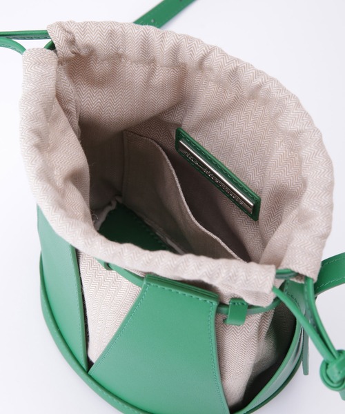 the dilettante（ザ・ディレッタント）の「the dilettante/Daphne Mini レザー×へリンボン柄バッグ（ショルダーバッグ・レディース・ブラック/オレンジ/グリーン/ベージュ系その他・FREE）」の12枚目の写真