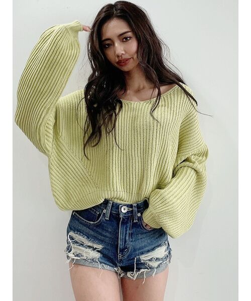 GYDA（ジェイダ）の「ジャストウエストダメージデニムショートパンツ（デニムパンツ・レディース・ブルー/ライトブルー・X-SMALL/SMALL/MEDIUM/LARGE）」の7枚目の写真