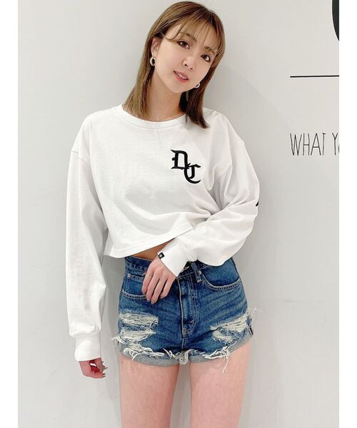 GYDA（ジェイダ）の「ジャストウエストダメージデニムショートパンツ