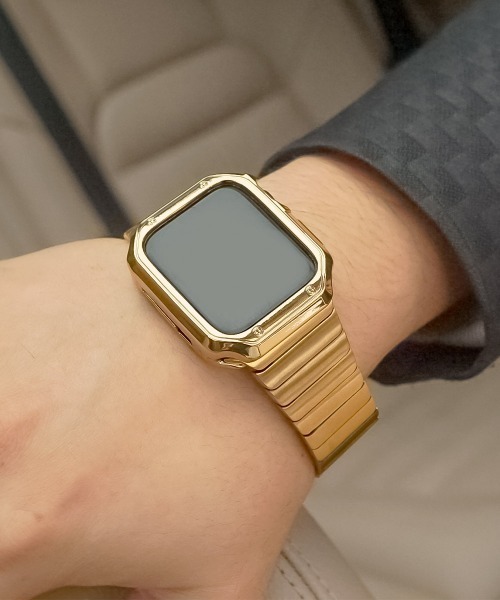 Urban Coral(アーバンコーラル)の「Apple Watch Band / アップルウォッチ ケース バンド ステンレスTPUカスタムセット / Urban Coral(デジタル腕時計・メンズ・ブラック/シルバー/ゴールド/ブルー系その他・44mm)」の4枚目の写真