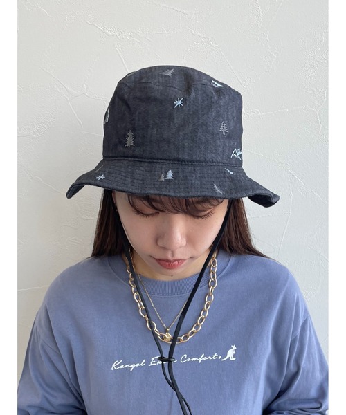 EDWIN(エドウィン)の「【EDWIN】エドウィン 刺繍入り アドベンチャーハット(ハット・レディース・ブラック/ベージュ/ネイビー/ブルー・フリー)」の9枚目の写真