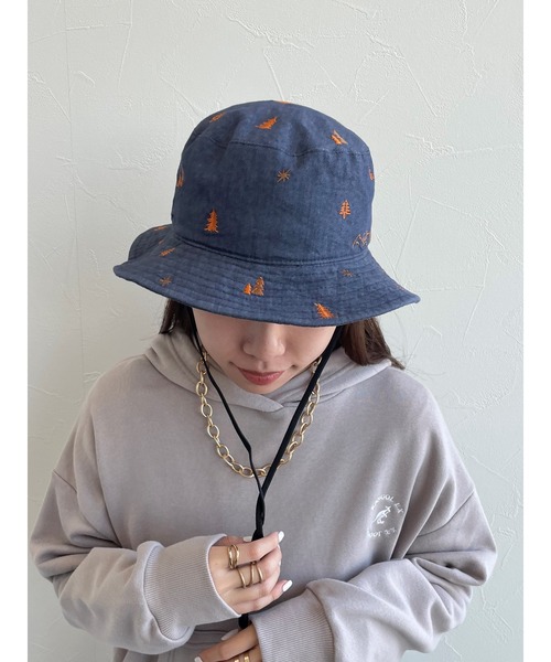 EDWIN(エドウィン)の「【EDWIN】エドウィン 刺繍入り アドベンチャーハット(ハット・レディース・ブラック/ベージュ/ネイビー/ブルー・フリー)」の13枚目の写真