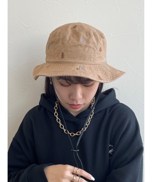 EDWIN(エドウィン)の「【EDWIN】エドウィン 刺繍入り アドベンチャーハット(ハット・レディース・ブラック/ベージュ/ネイビー/ブルー・フリー)」の7枚目の写真