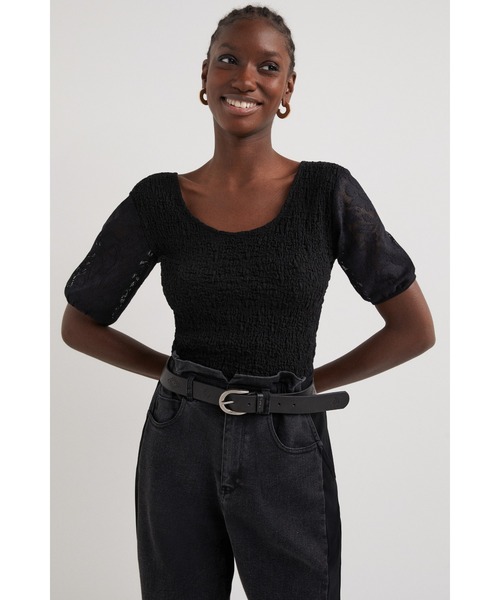 Desigual(デシグアル)の「しわ加工 ボディスーツ(その他トップス・レディース・ブラック/ホワイト・XL/S/L/XS/M)」の2枚目の写真