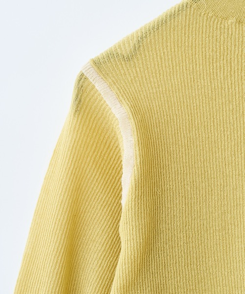 CIAOPANIC（チャオパニック）の「配色シアーリブタートルネックプルオーバー（Tシャツ/カットソー・レディース・ブラック/ベージュ/オフホワイト/イエロー・FREE）」の13枚目の写真