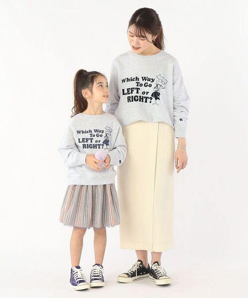 Russell Athletic(ラッセルアスレティック)の「【WEB限定/SHIPS KIDS別注】RUSSELL ATHLETIC:<家族おそろい>プリント スウェット(100~160cm)(スウェット・キッズ・ライトグレー/ベージュ/グレー/グリーン・100/110/120/130/S/145/M/160)」の9枚目の写真