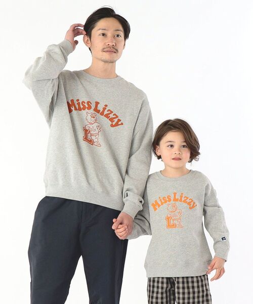 Russell Athletic(ラッセルアスレティック)の「【WEB限定/SHIPS KIDS別注】RUSSELL ATHLETIC:<家族おそろい>プリント スウェット(100~160cm)(スウェット・キッズ・ライトグレー/ベージュ/グレー/グリーン・100/110/120/130/S/145/M/160)」の13枚目の写真