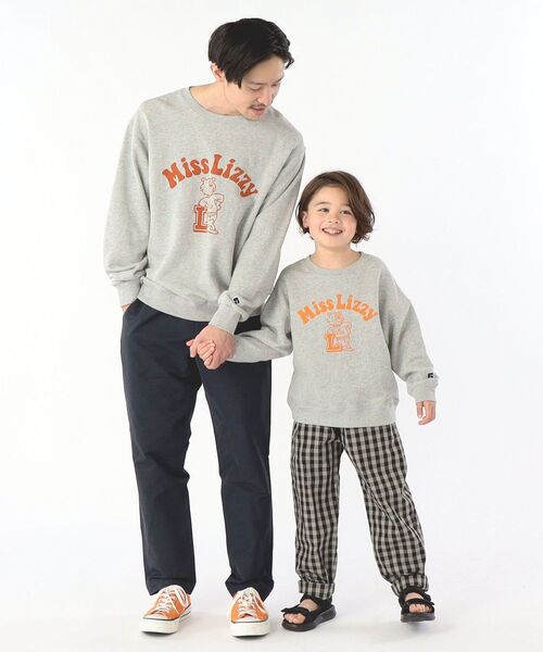 Russell Athletic(ラッセルアスレティック)の「【WEB限定/SHIPS KIDS別注】RUSSELL ATHLETIC:<家族おそろい>プリント スウェット(100~160cm)(スウェット・キッズ・ライトグレー/ベージュ/グレー/グリーン・100/110/120/130/S/145/M/160)」の10枚目の写真