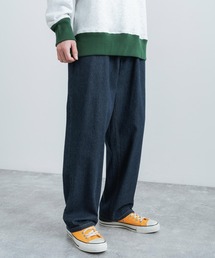 ワイドシルエットテーパードデニムパンツ
