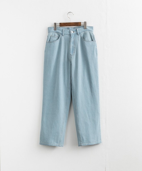 Rocky Monroe(ロッキーモンロー)の「ワイドシルエットテーパードデニムパンツ(デニムパンツ・メンズ・ライトブルー/ブラック/オフホワイト/インディゴブルー/ワンウォッシュ・M/L/XL)」の6枚目の写真