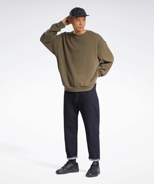 Reebok(リーボック)の「クラシックス ブランドプラウド クルー スウェットシャツ / Classics Brand-Proud Crew Sweatshirt /(スウェット・メンズ・アーミー/ネイビー/ブラック・MEDIUM/SMALL/XXX-LARGE/XX-LARGE/LARGE/X-LARGE/X-SMALL)」の11枚目の写真