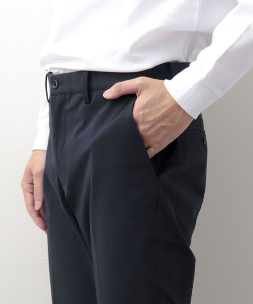 NOLLEY'S goodman(ノーリーズグッドマン)の「コットンツイル スリムフィットパンツ(※カジュアルからビジネスまで対応可能なトラウザーパンツ)(その他パンツ・メンズ・ホワイト/ブラック/ベージュ/ネイビー・SMALL/MEDIUM/LARGE/X-LARGE)」の12枚目の写真