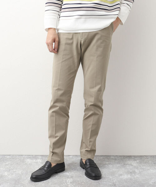 NOLLEY'S goodman(ノーリーズグッドマン)の「コットンツイル スリムフィットパンツ(※カジュアルからビジネスまで対応可能なトラウザーパンツ)(その他パンツ・メンズ・ホワイト/ブラック/ベージュ/ネイビー・SMALL/MEDIUM/LARGE/X-LARGE)」の9枚目の写真