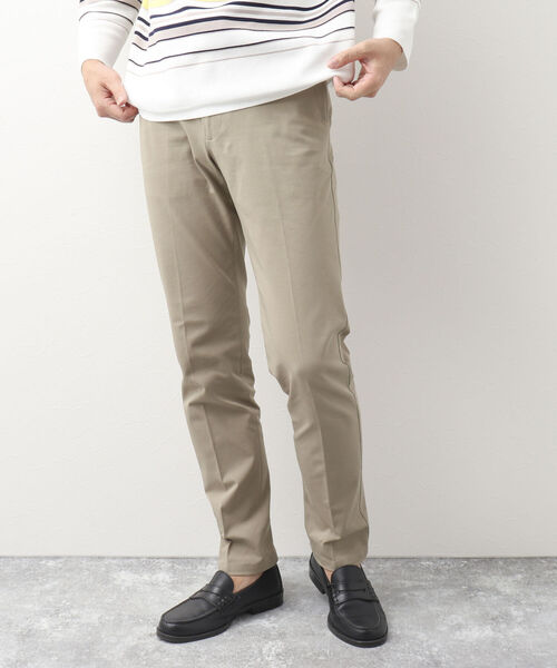 NOLLEY'S goodman(ノーリーズグッドマン)の「コットンツイル スリムフィットパンツ(※カジュアルからビジネスまで対応可能なトラウザーパンツ)(その他パンツ・メンズ・ホワイト/ブラック/ベージュ/ネイビー・SMALL/MEDIUM/LARGE/X-LARGE)」の8枚目の写真